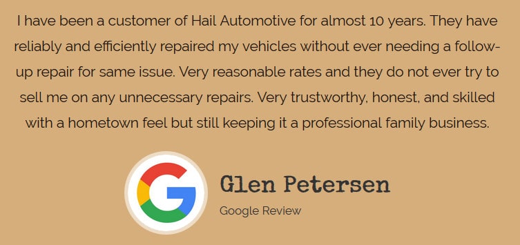 Hail Automotive Google Review